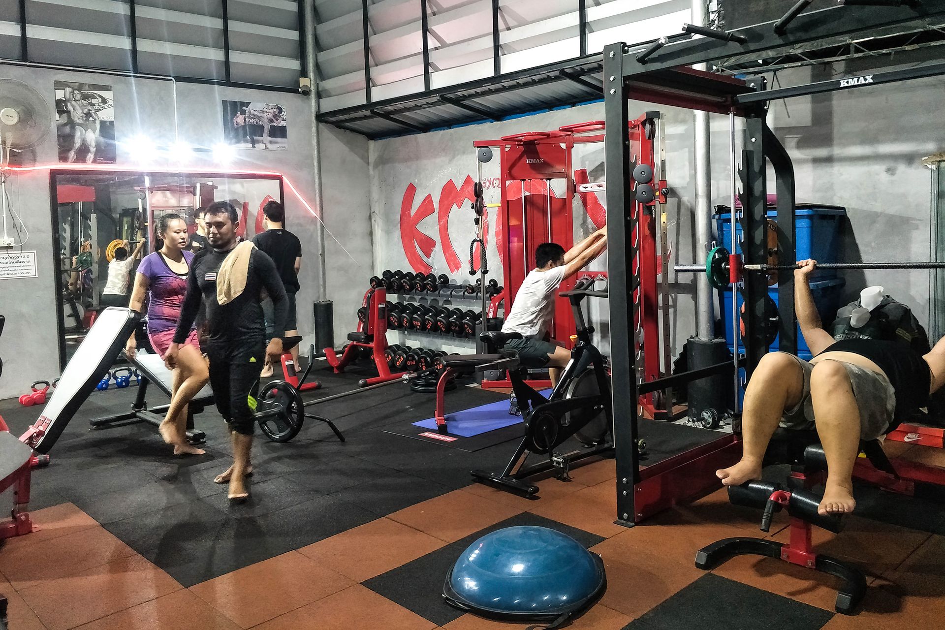 Fitness training area at KMAX Gym