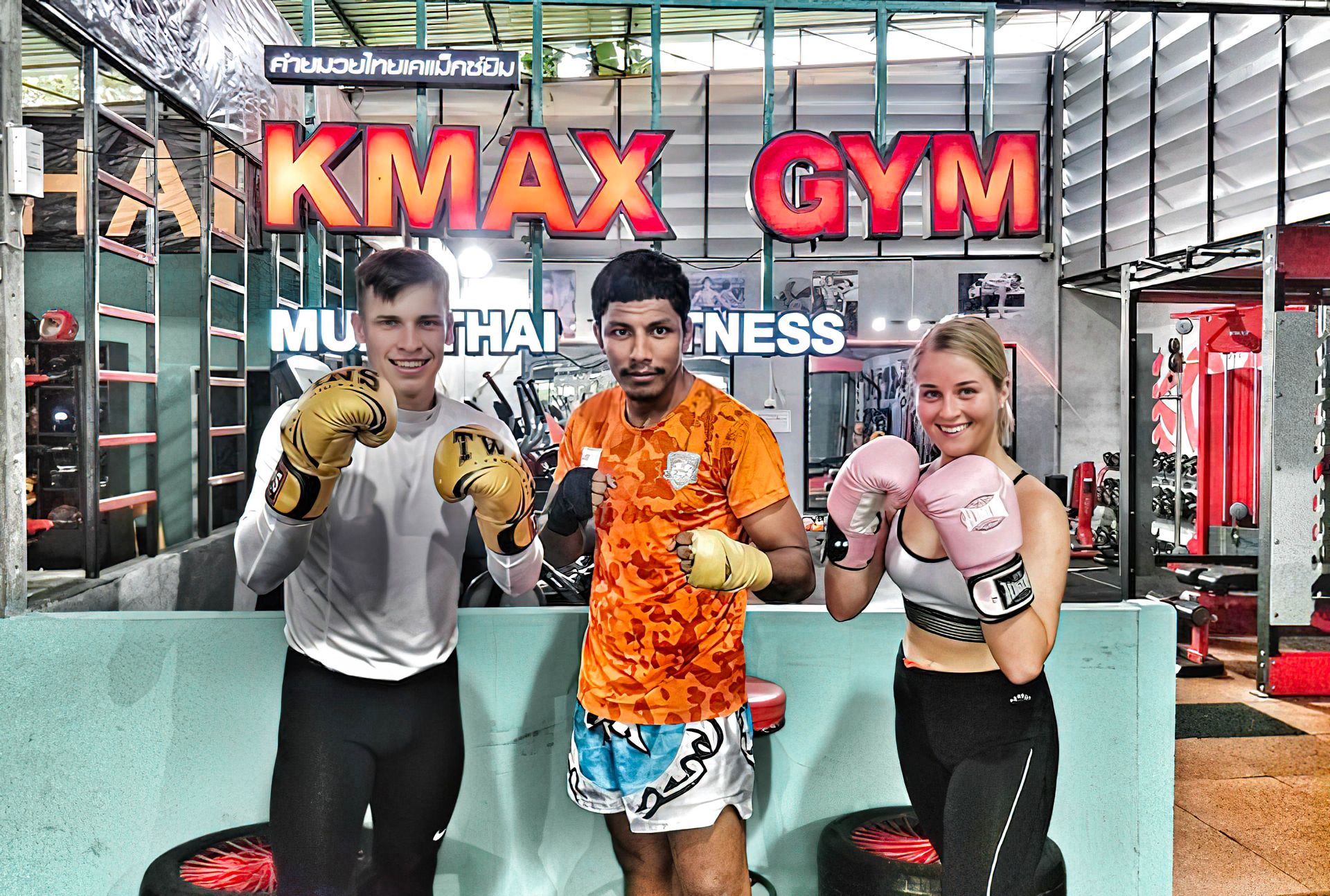 International students with KMAX trainers